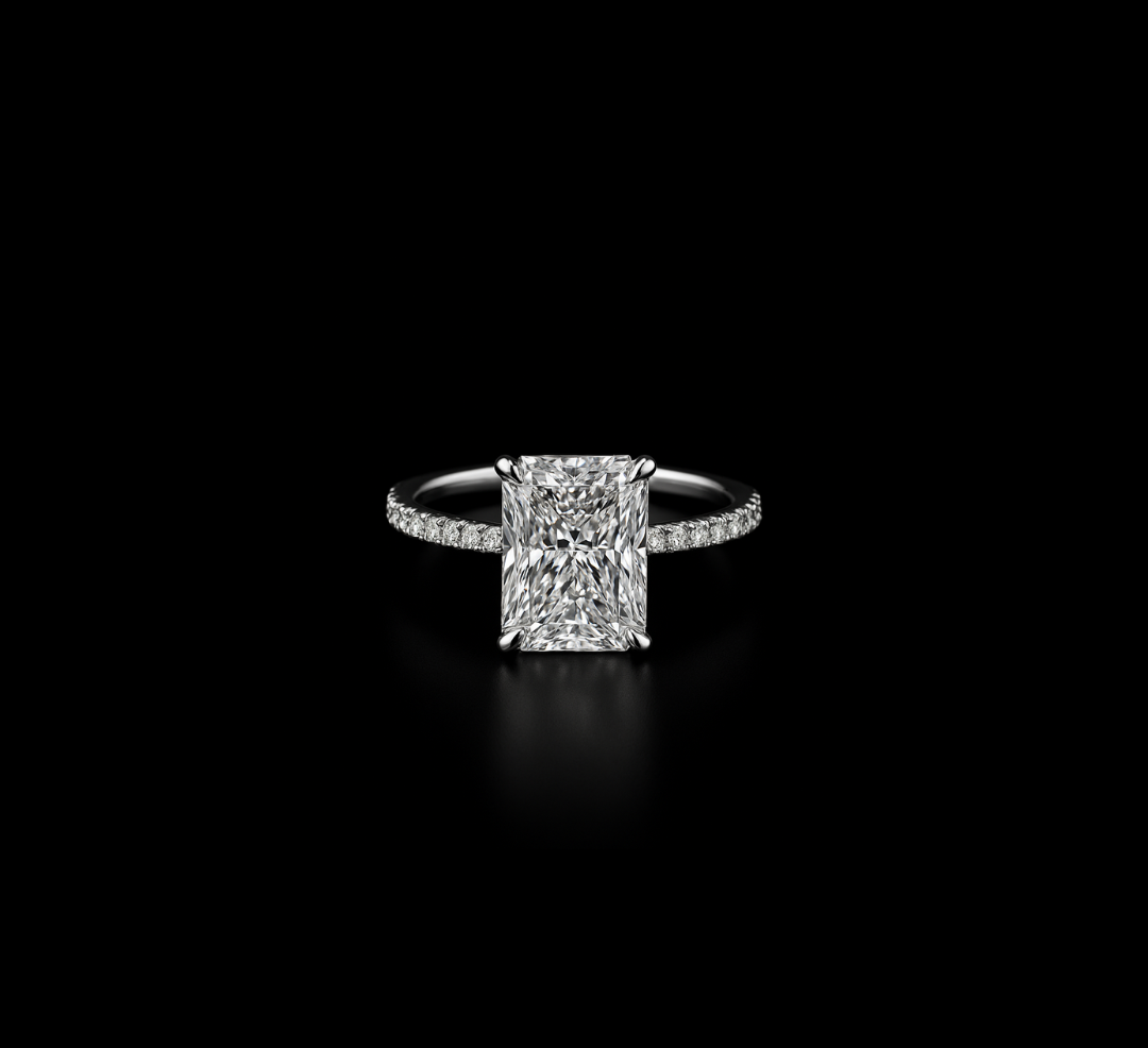 Radiant Cut 3.92 CT Engagement Ring -  Lab Grown