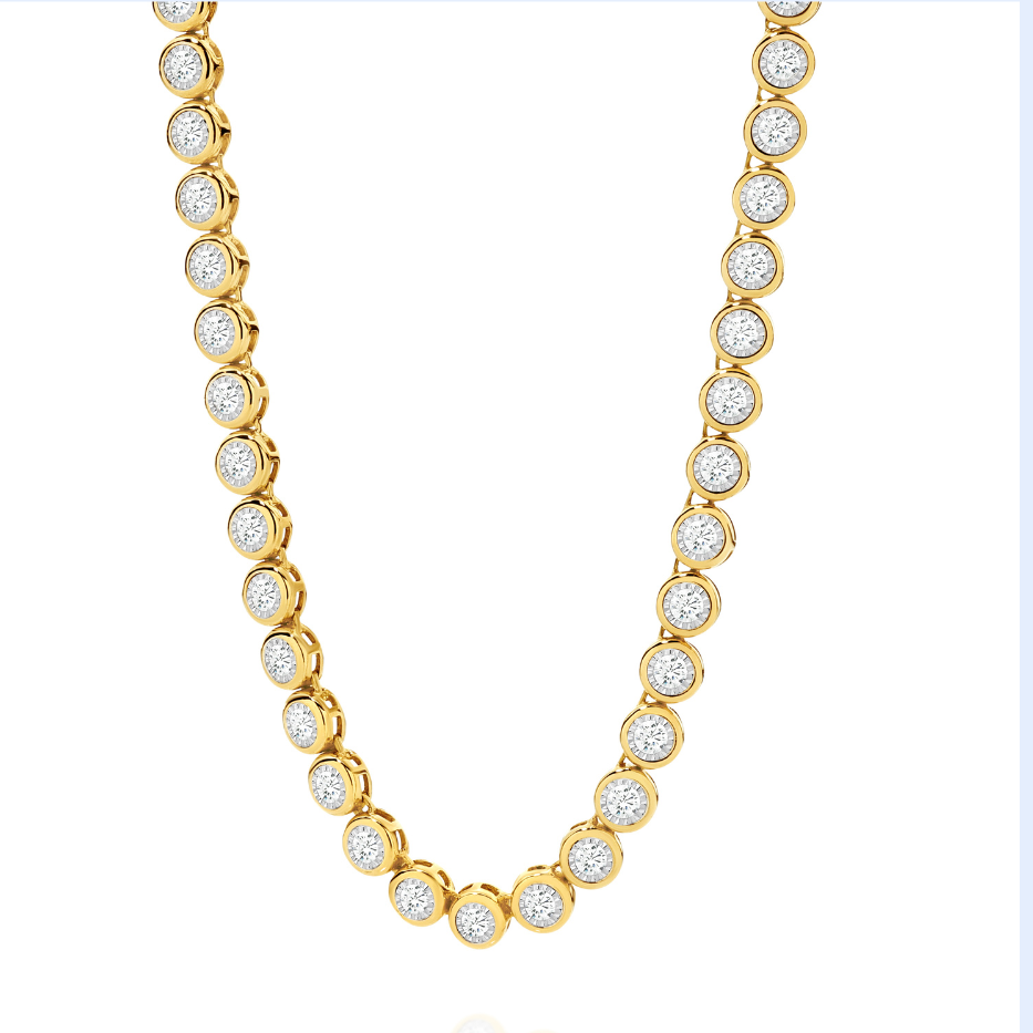 Pure Line - Tennis Necklace Bezel Set