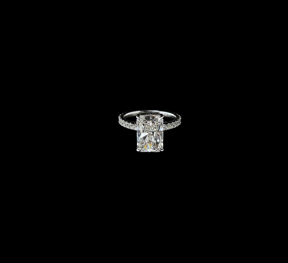 Lab Grown - Radiant Cut 3.92 CT Engagement Ring