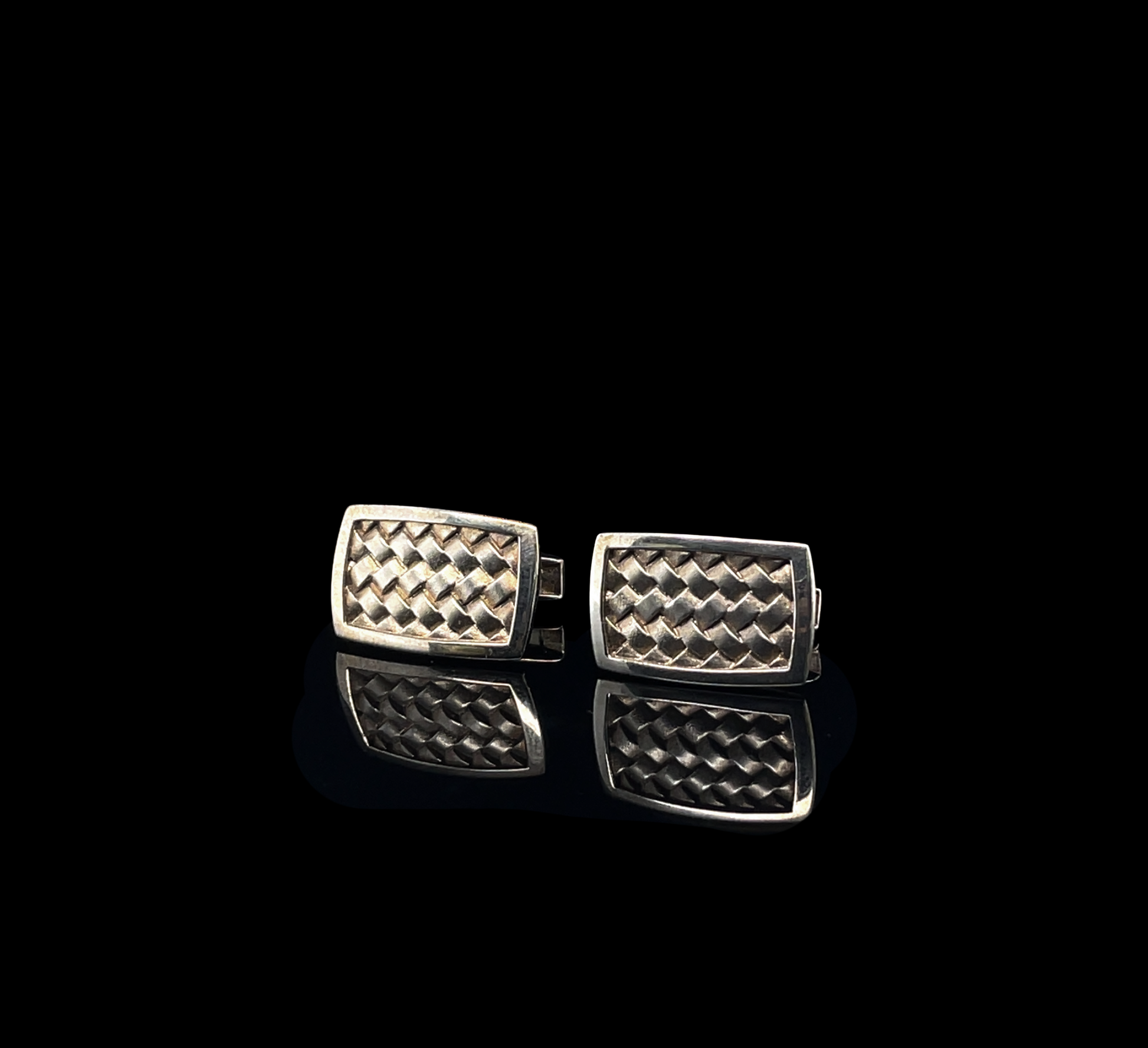 Silver Rectangle Matt Cufflinks