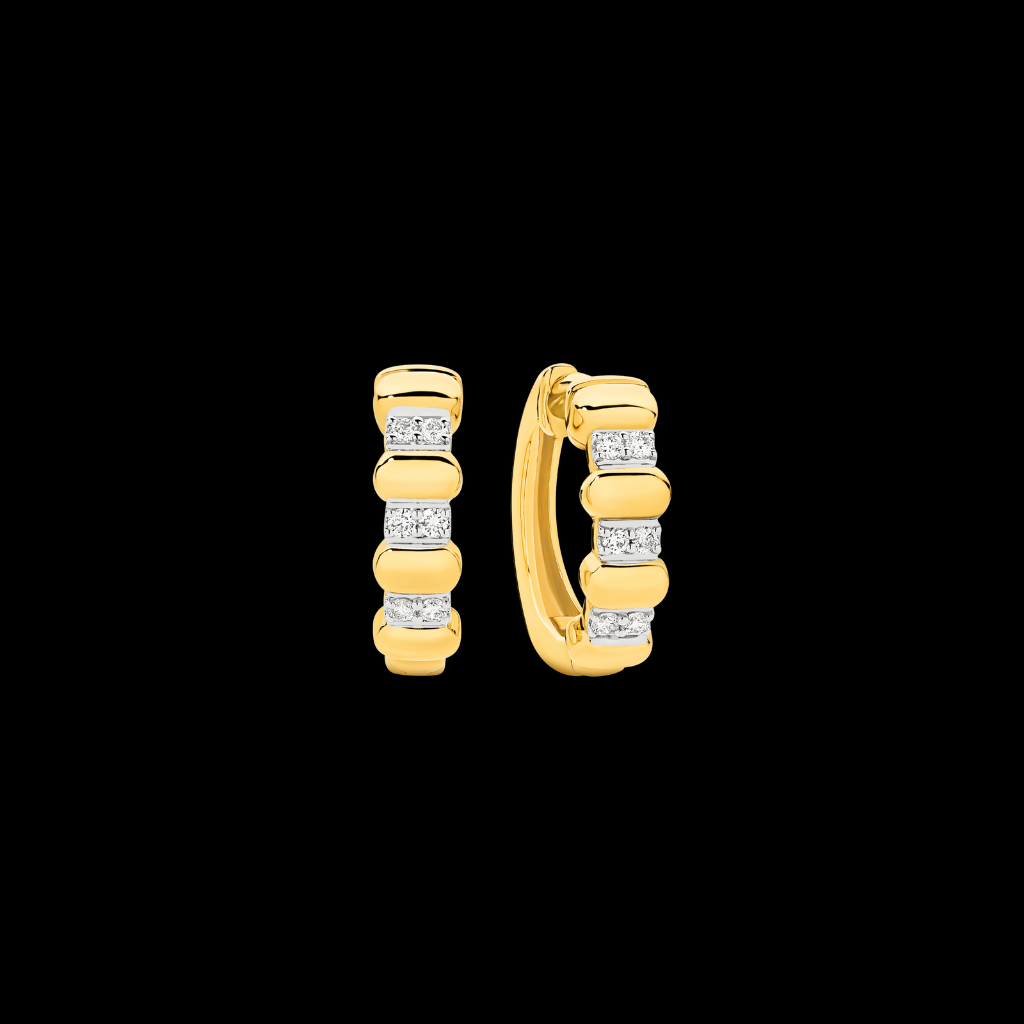 Happy Bamboo Hoop Earrings 0.10ct