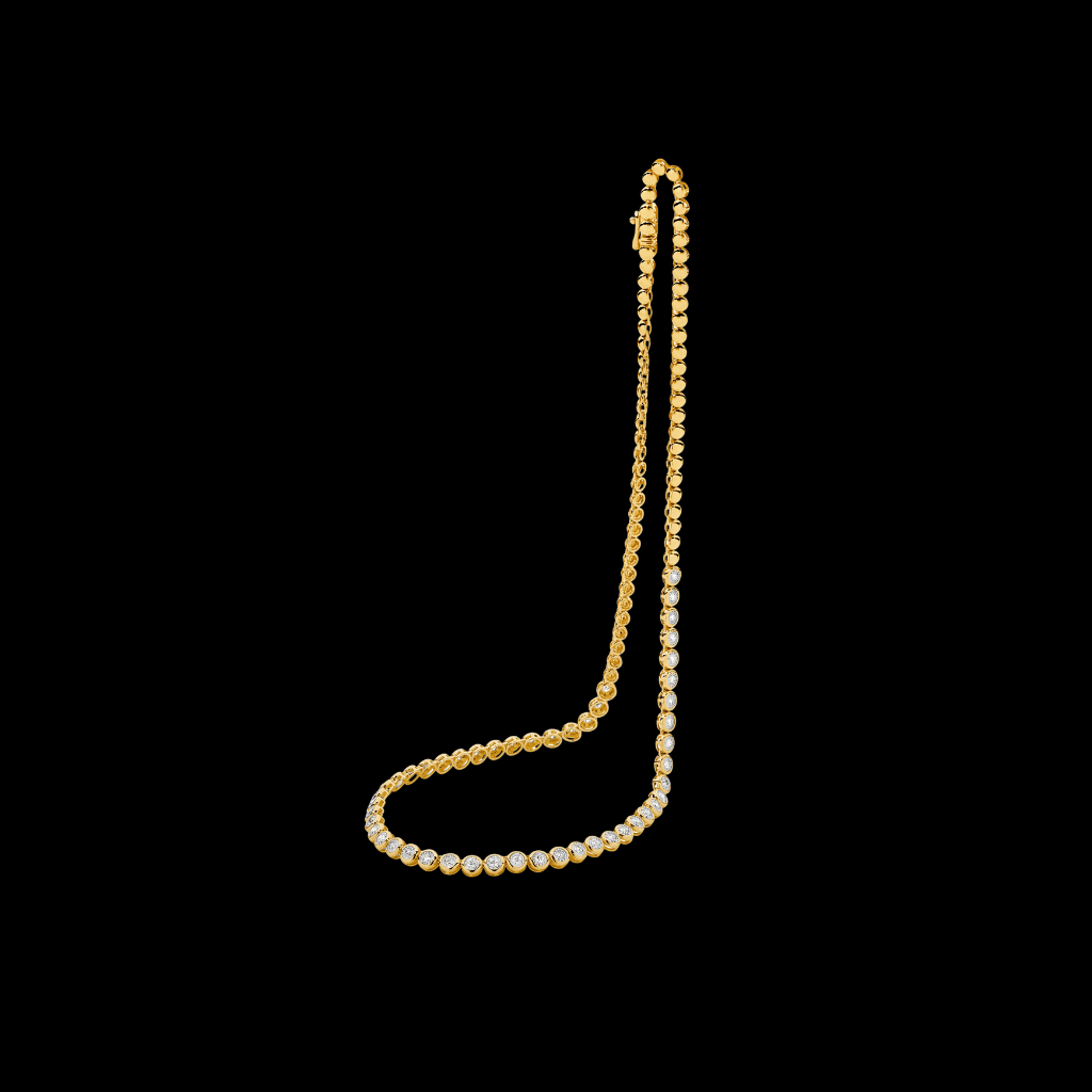 Tennis Necklace Bezel Set 2.15ct