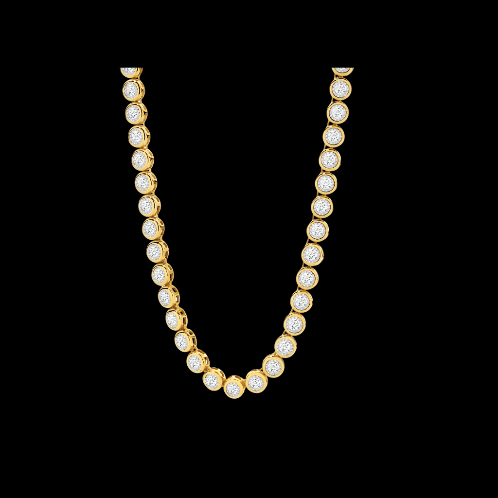 Tennis Necklace Bezel Set 2.15ct