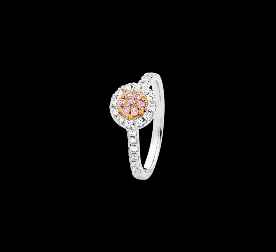Argyle Essence - Anastasia Pink Halo Engagement Ring