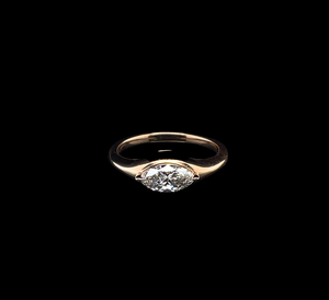 Marquise Cut 0.70 CT Engagement Ring - Natural