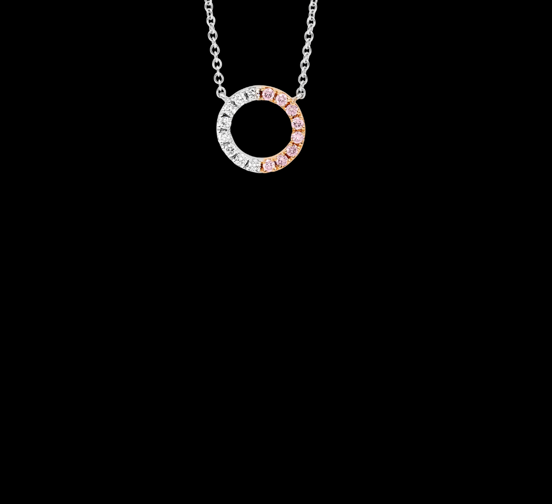 Argyle Essence - Pink Diamonds Circle Pendant