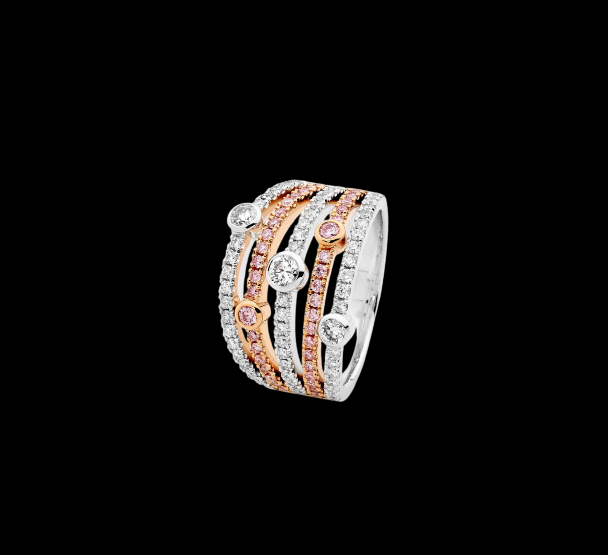 Argyle Essence - Odessa 5 Bands Diamonds Ring