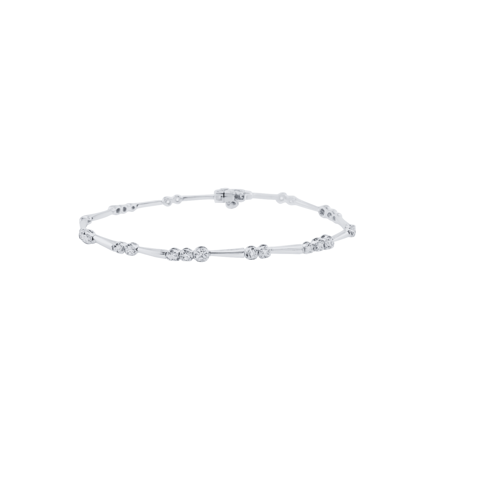 Natural Diamond - Articulated Diamonds Tennis Bracelet