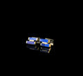 Nicholas Levendi Geometric - Lapis Cufflinks