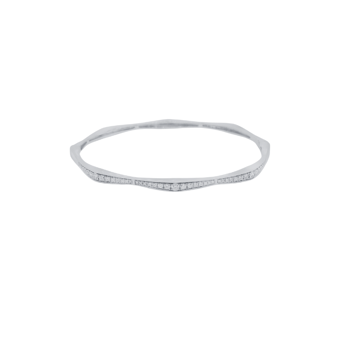 Natural Diamond - Bamboo Diamond Bangle