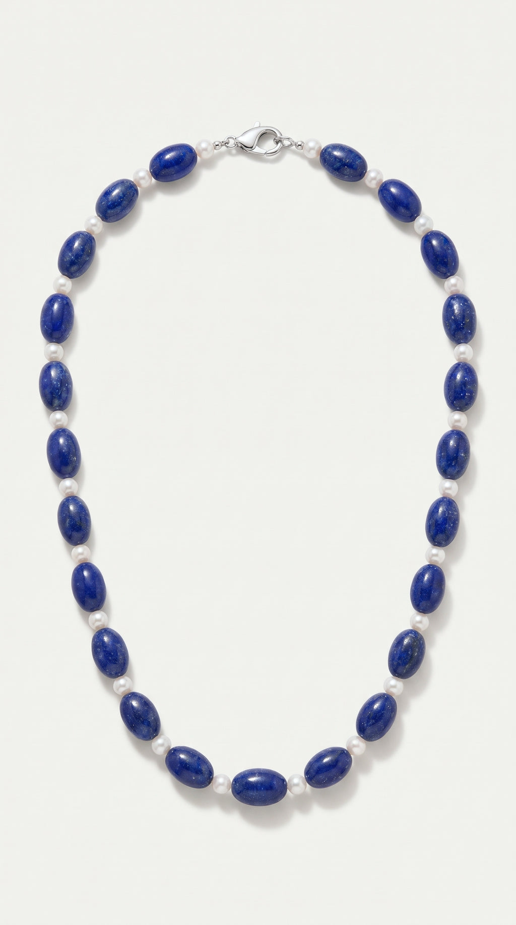 Akoya Pearl & Lapis Lazuli Strand Necklace — Levendi Jewellers