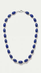 Akoya Pearl & Lapis Lazuli Strand Necklace — Levendi Jewellers