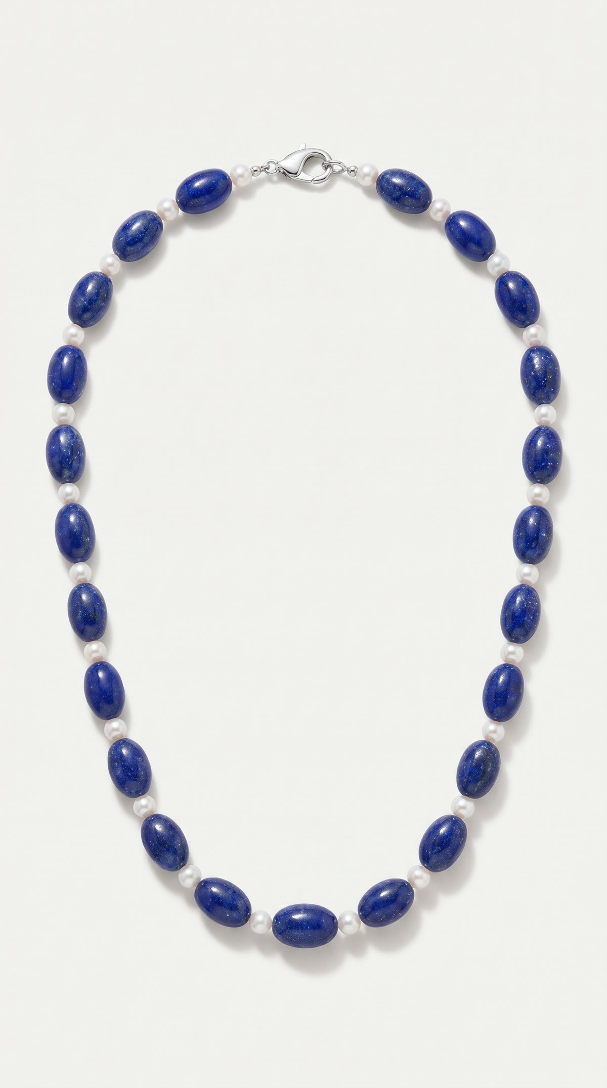 Akoya Pearl & Lapis Lazuli Strand Necklace — Levendi Jewellers