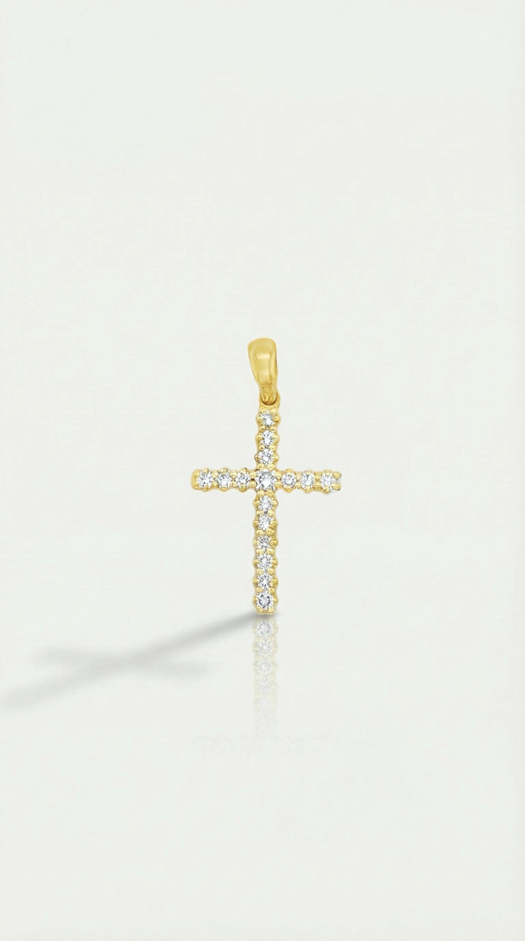 Thea - Medium Yellow Gold Diamonds Cross