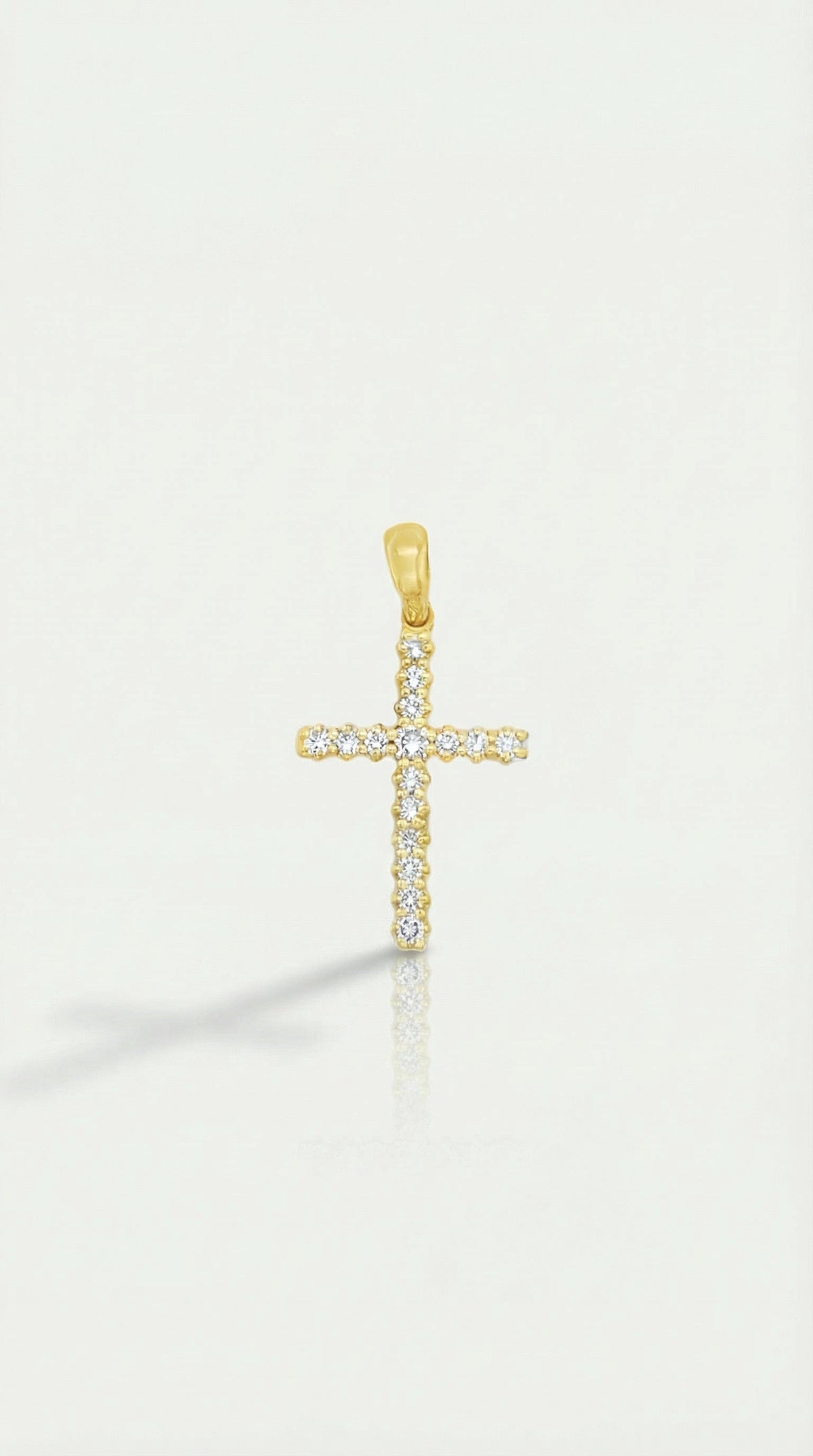 Thea - Medium Yellow Gold Diamonds Cross