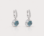 Aquamarine & Blue Topaz Diamond Drop Earrings – angled
