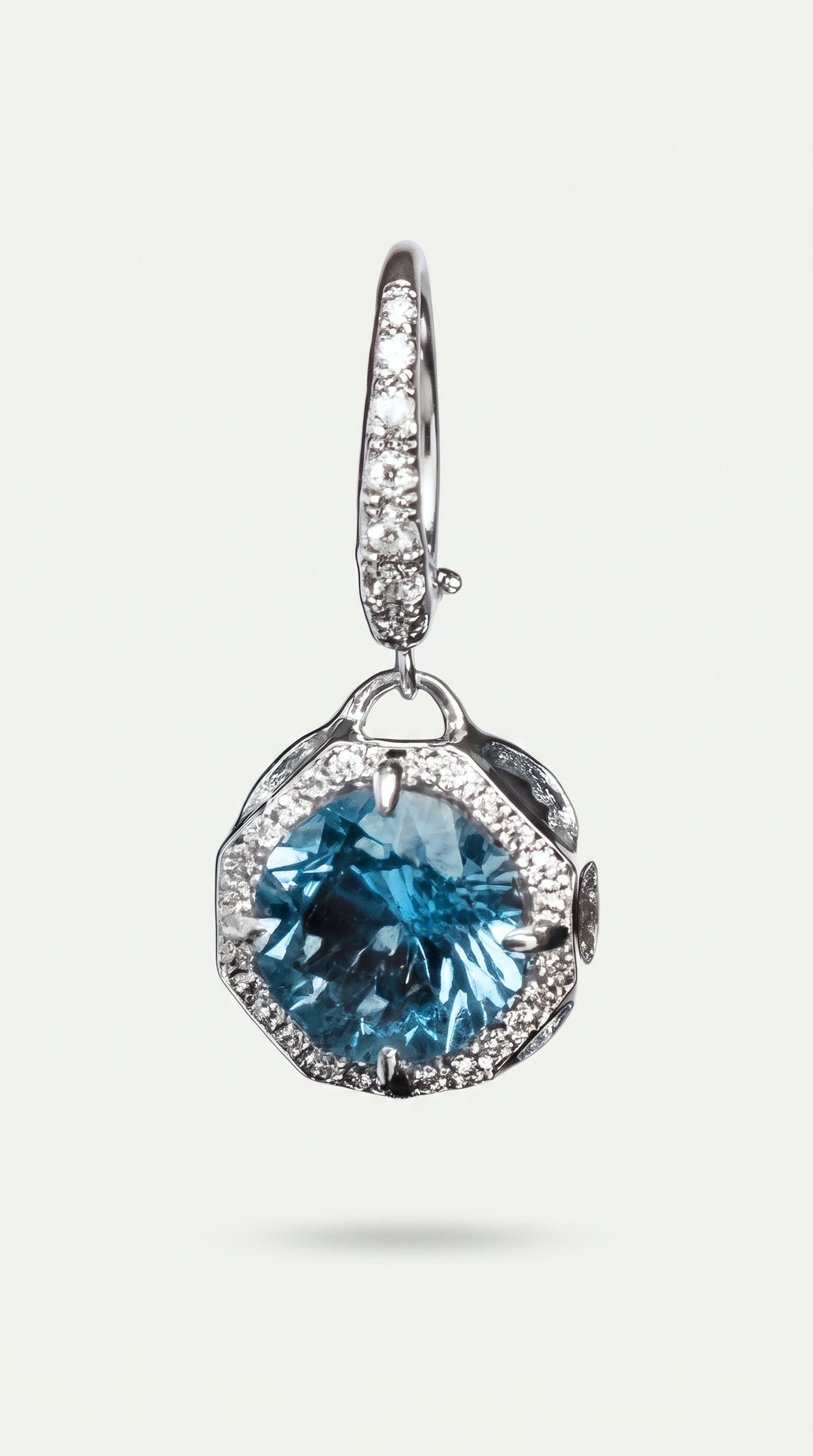 Aquamarine & Blue Topaz Diamond Drop Earrings — Levendi Jewellers
