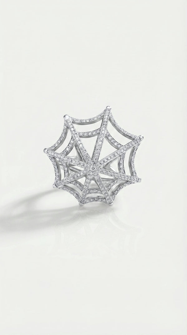 Arachnea Aurea - Web of Love Diamond Ring