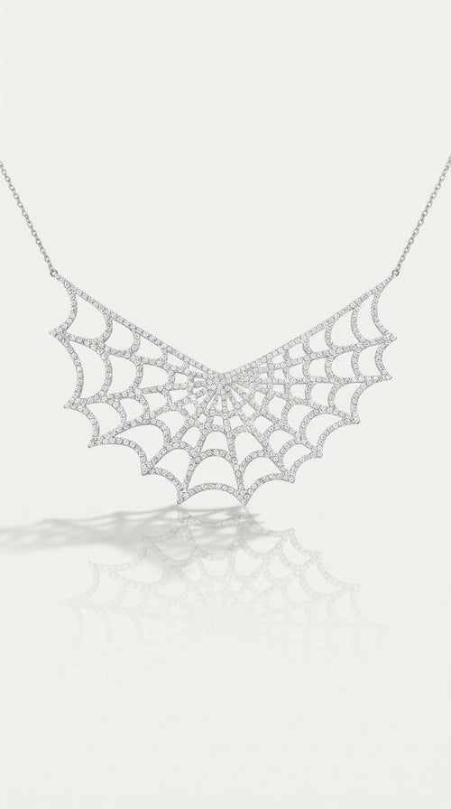 Arachnea Aurea - Web of love large pendant
