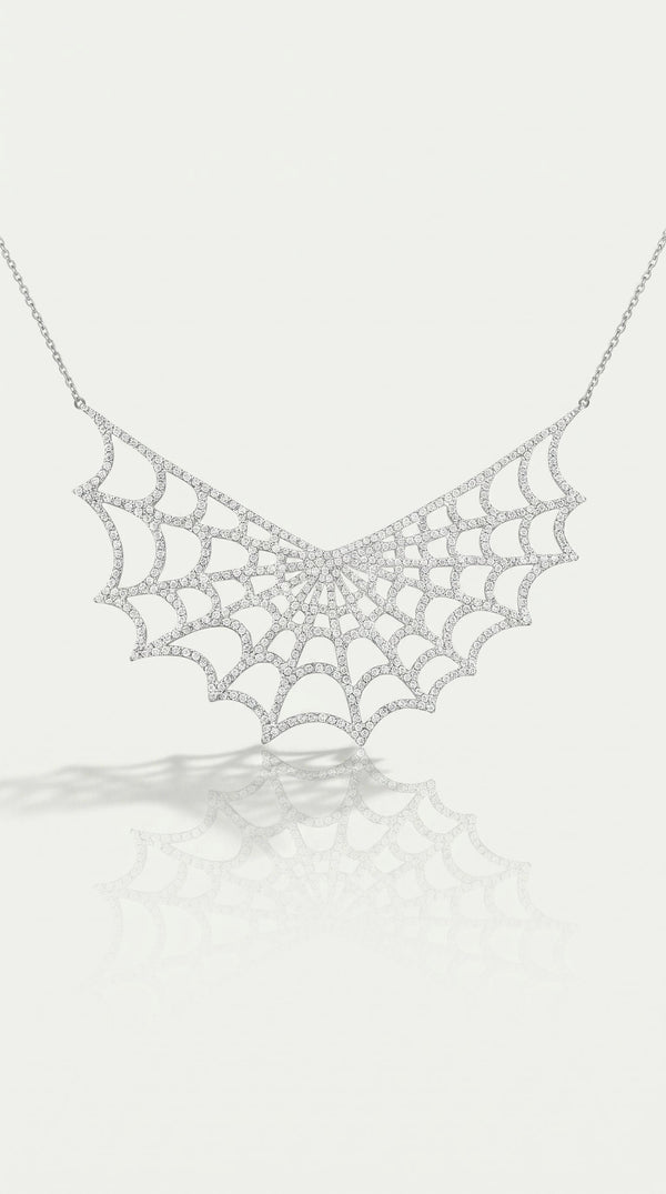 Arachnea Aurea - Web of love large pendant