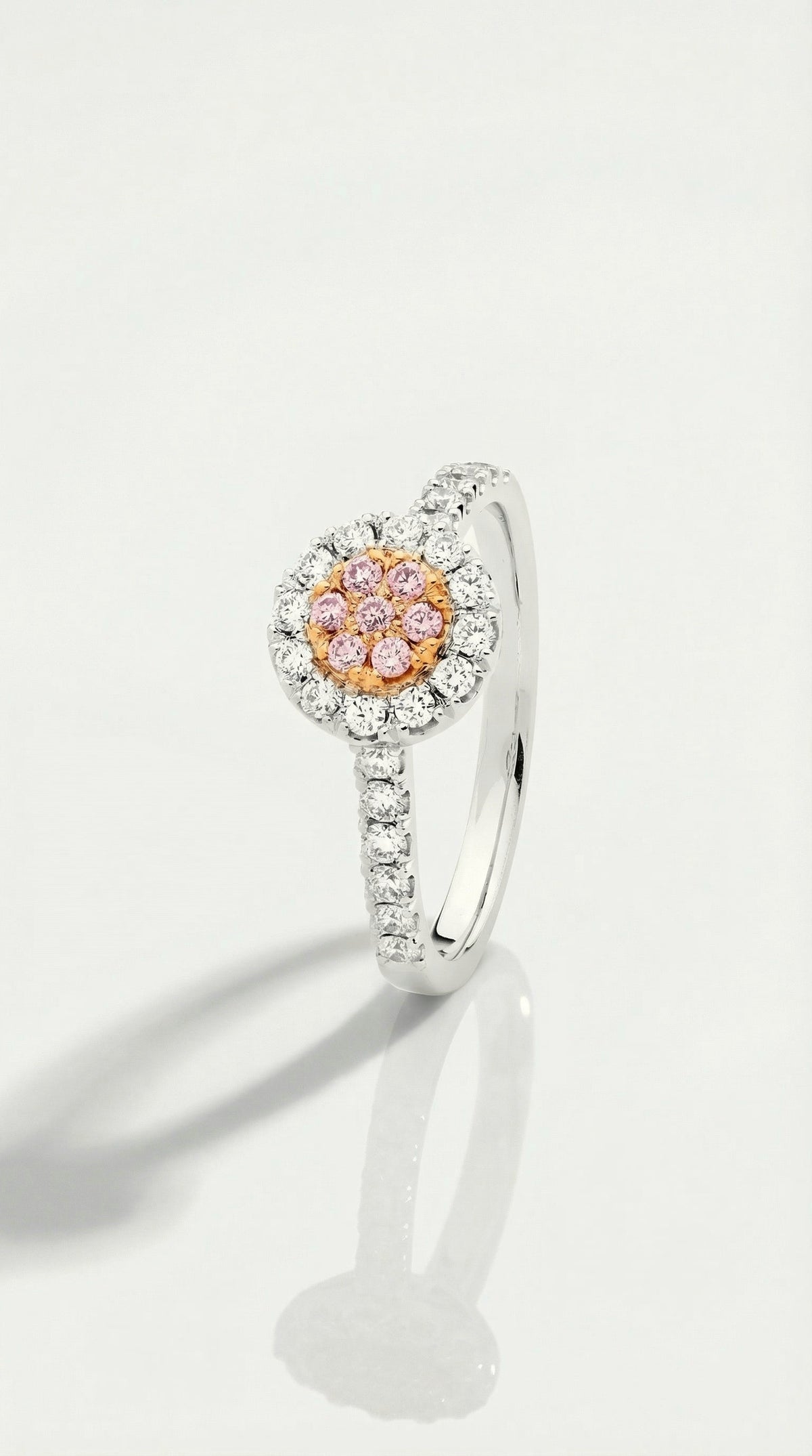 Argyle Essence - Anastasia Pink Halo Engagement Ring