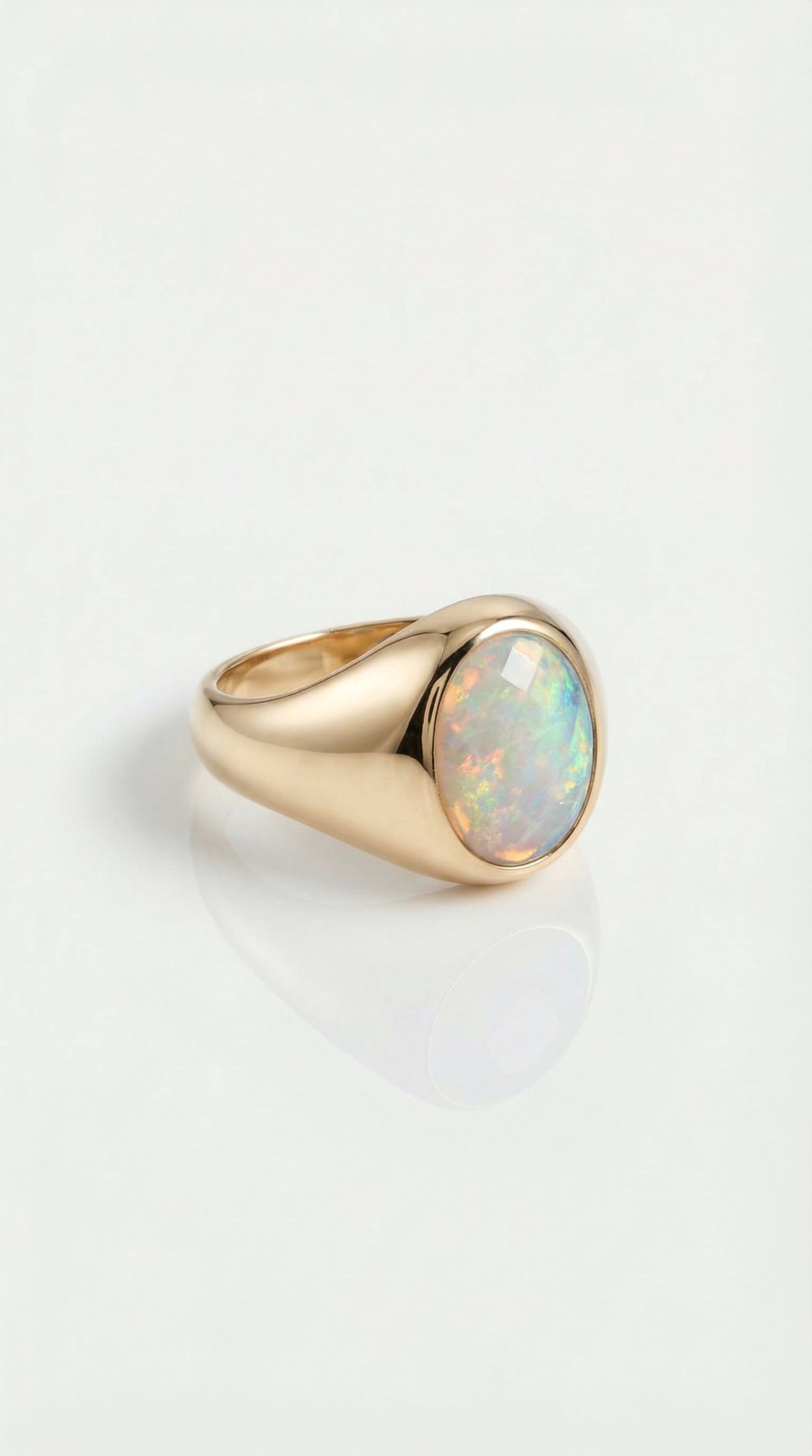 Australian Boulder Opal Signet Ring