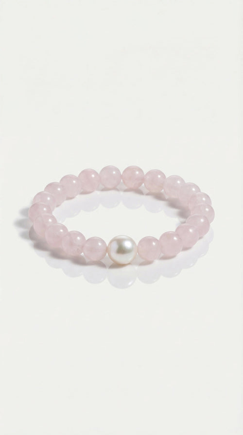 Australian South Sea & Rose Quartz Bracelet