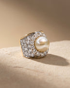 Australian South Sea Pearl & 5.28ct Wide Diamond Ring — Levendi Jewellers