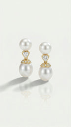 Australian South Sea Pearl Earrings Detachable Day & Evening