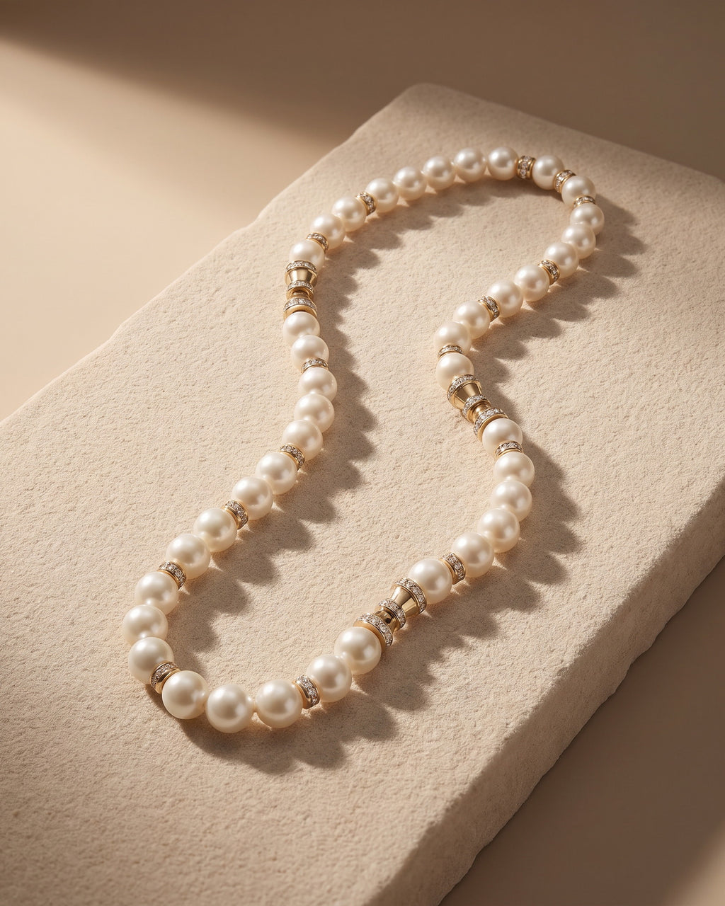 Australian South Sea Pearls Diamond & Gold Necklace — Levendi Jewellers