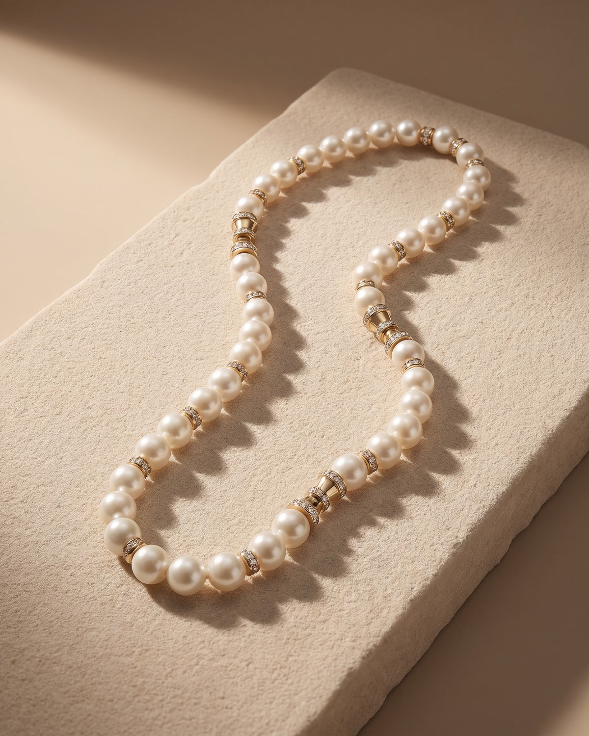 Australian South Sea Pearls Diamond & Gold Necklace — Levendi Jewellers