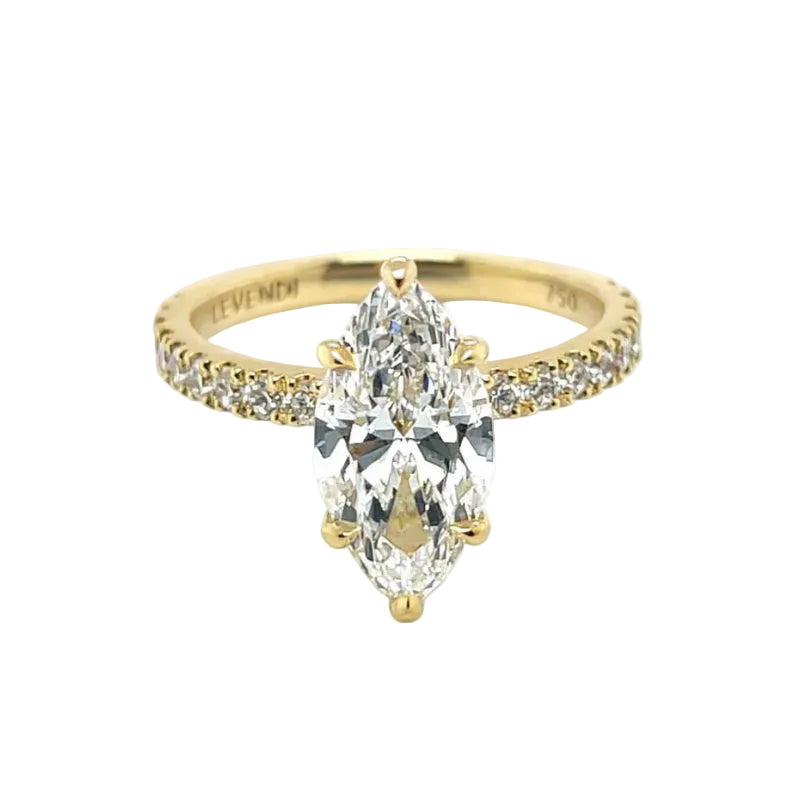 Levendi Toi & Moi - Marquise cut 2.01 CT Engagement Ring