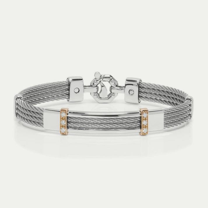 Baraka 316L Bracelet 4 Row & Diamonds