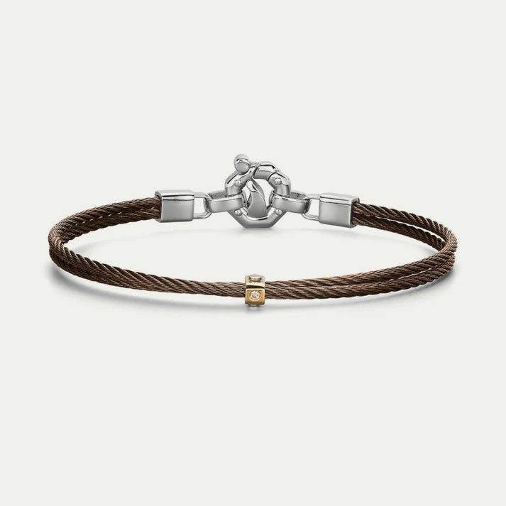 Baraka 316L Rose Gold & Brown PVD Bracelet