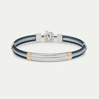 Baraka 316L 3 Rope Blue PVD Bracelet