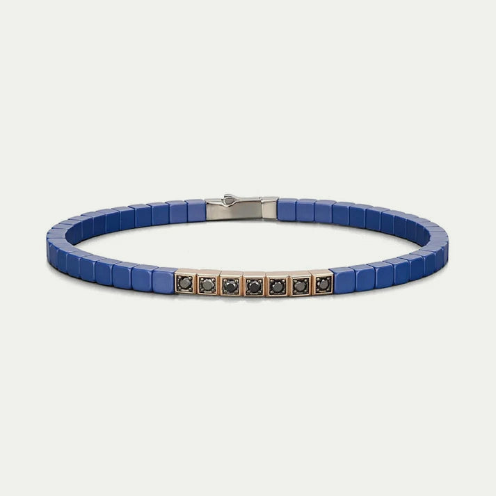Baraka Cyborg Blue Ceramic 7 Black Diamond Bracelet