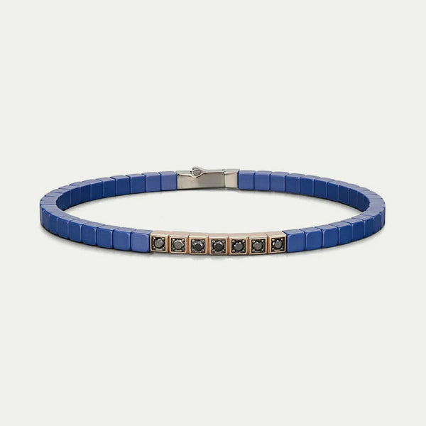 Baraka Cyborg Blue Ceramic 7 Black Diamond Bracelet