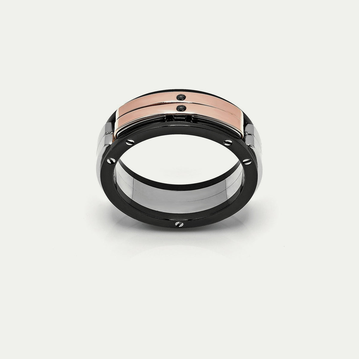 Baraka Freestyle Black Diamond & Rose Gold Ring