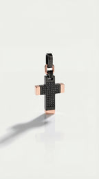 Baraka Prive Black Diamond & Rose Gold Cross