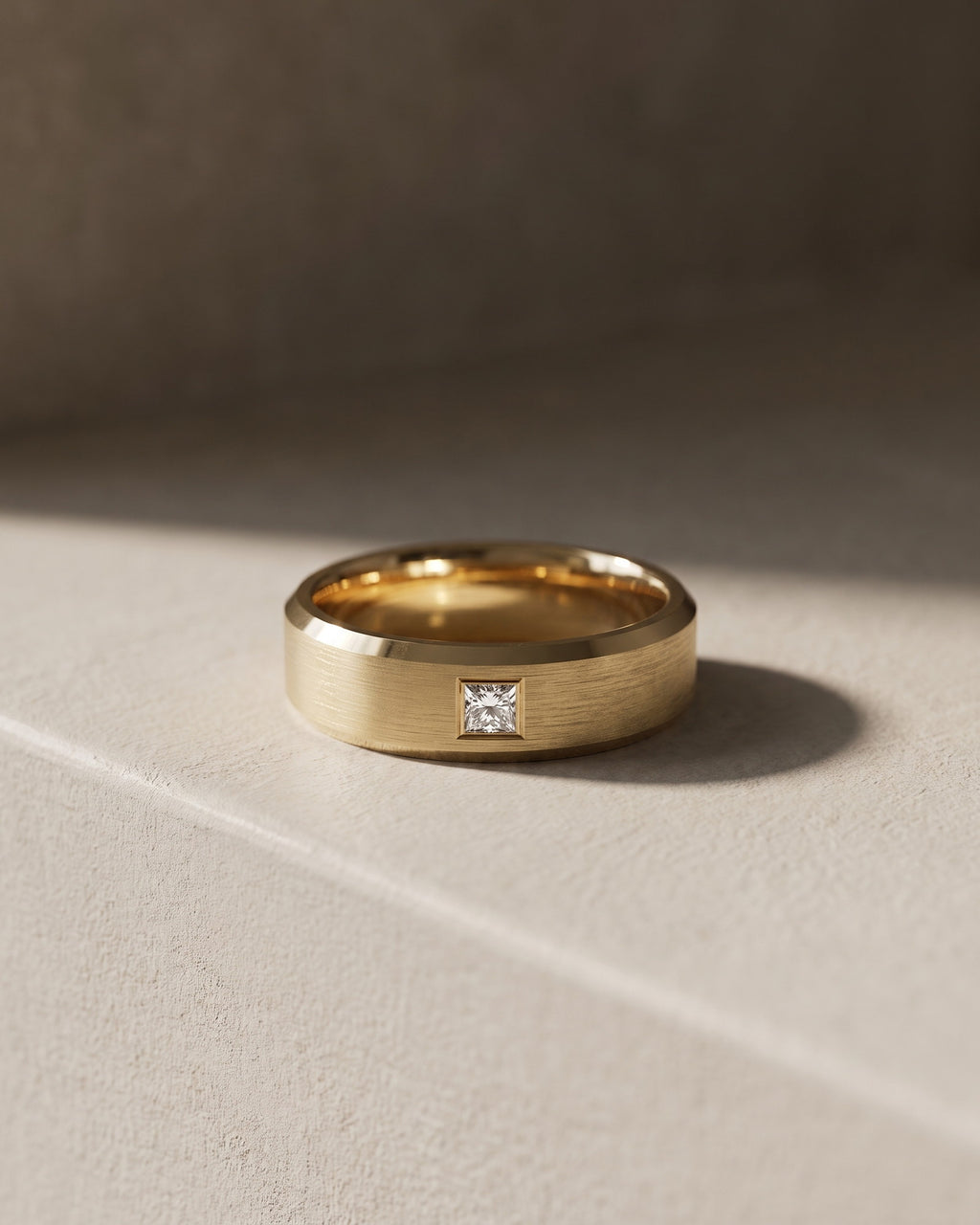 Bevel Princess Cut Diamond Ring — Levendi Jewellers