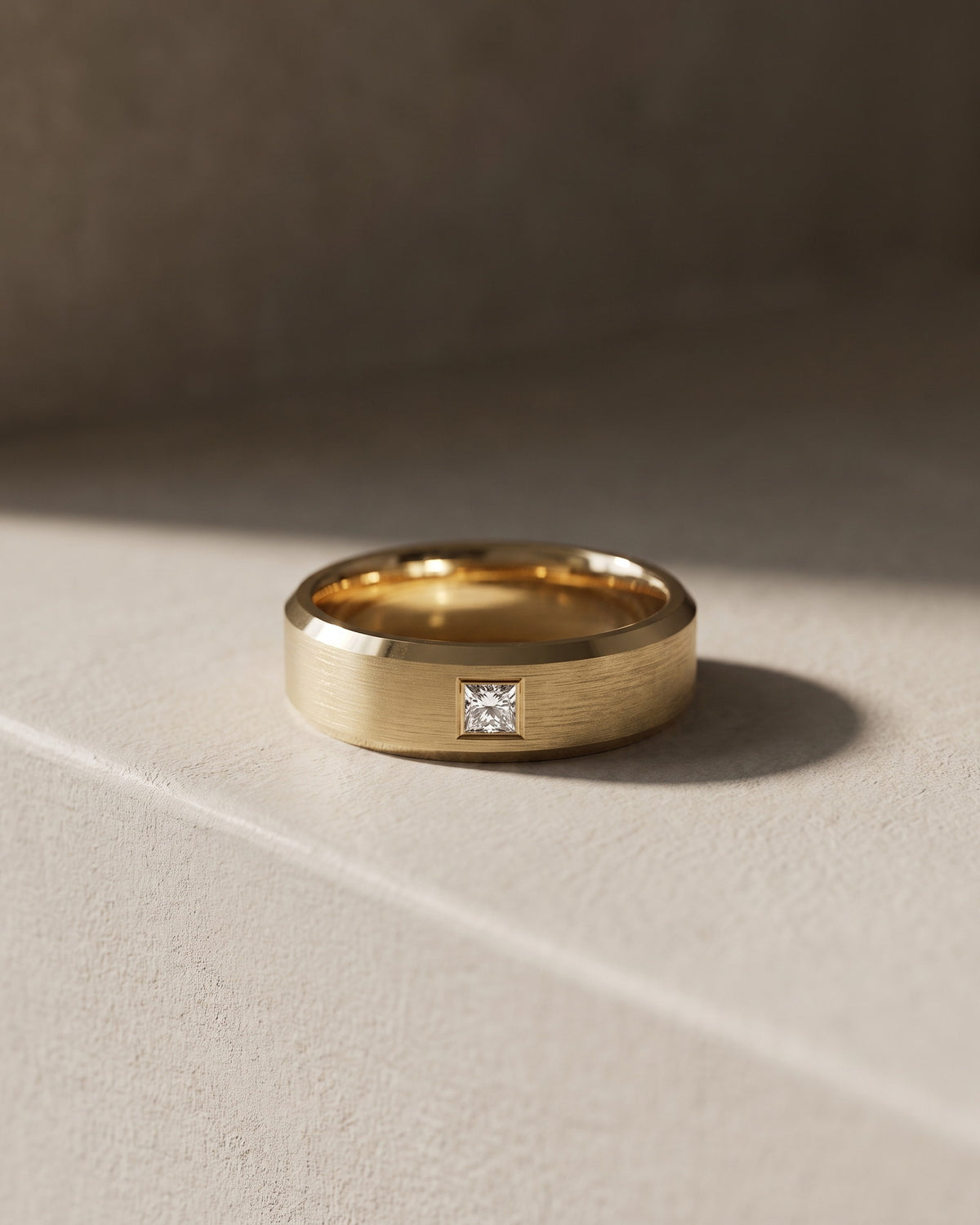 Bevel Princess Cut Diamond Ring — Levendi Jewellers