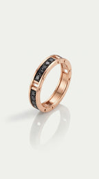 Black Diamonds & Rose Gold Ring