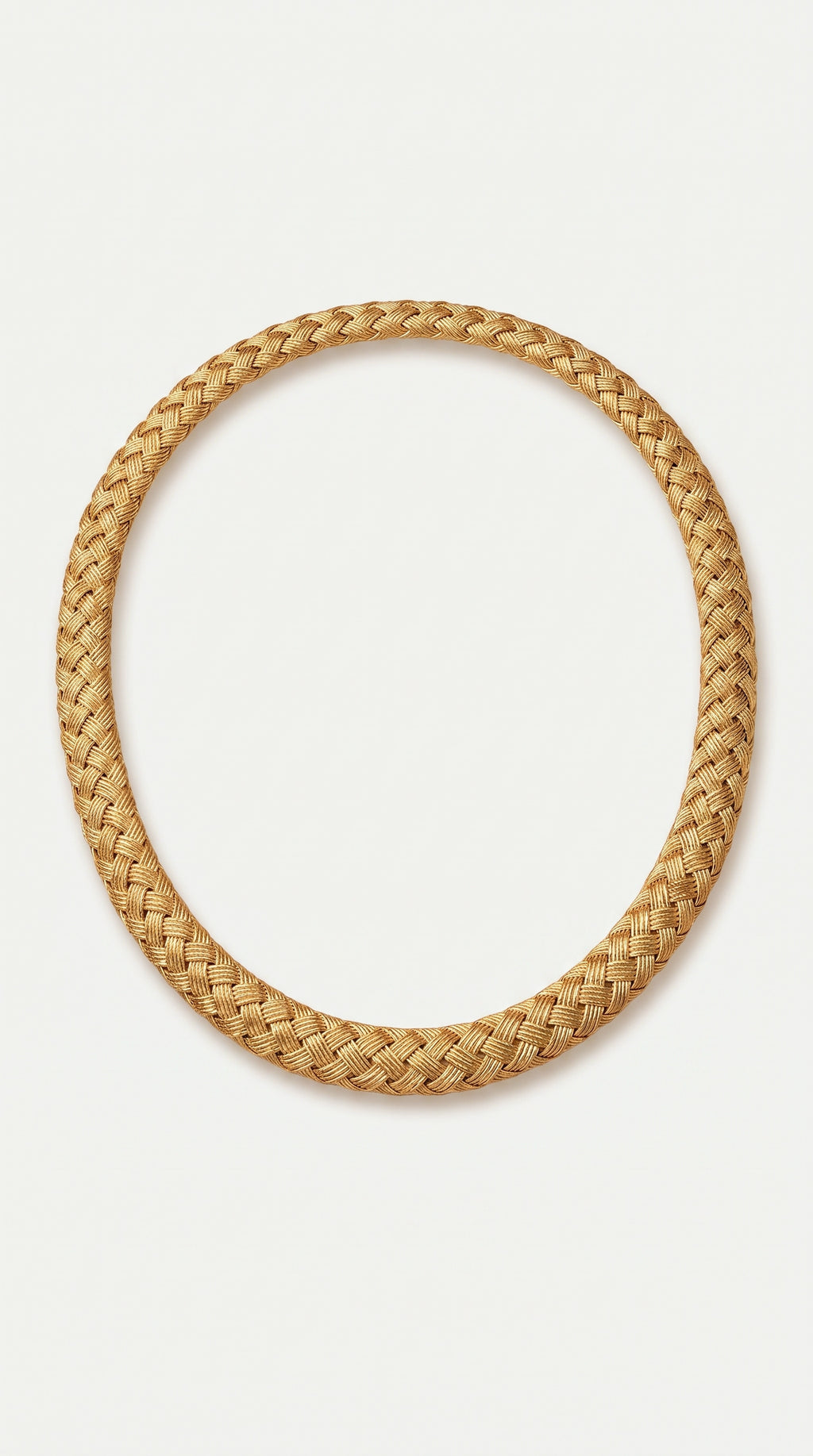 Braided Satin Finish Hand Made Omega Necklace — Levendi Jewellers