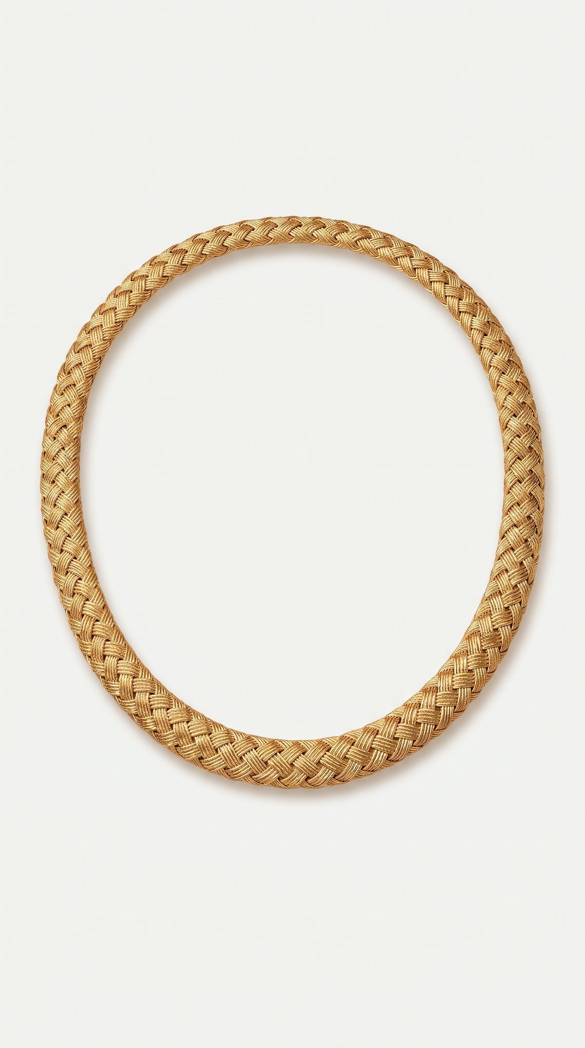 Braided Satin Finish Hand Made Omega Necklace — Levendi Jewellers