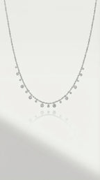 Pure Line -  26 Diamonds Bezel Drop Pendant