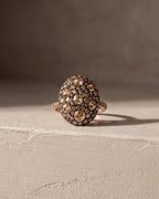 Champagne Diamond Rose Cut And Pave Ring — Levendi Jewellers