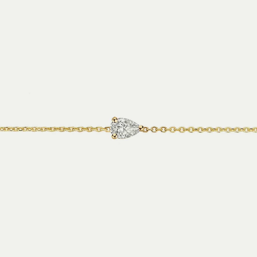 Classic Fine Drop Pear Bracelet