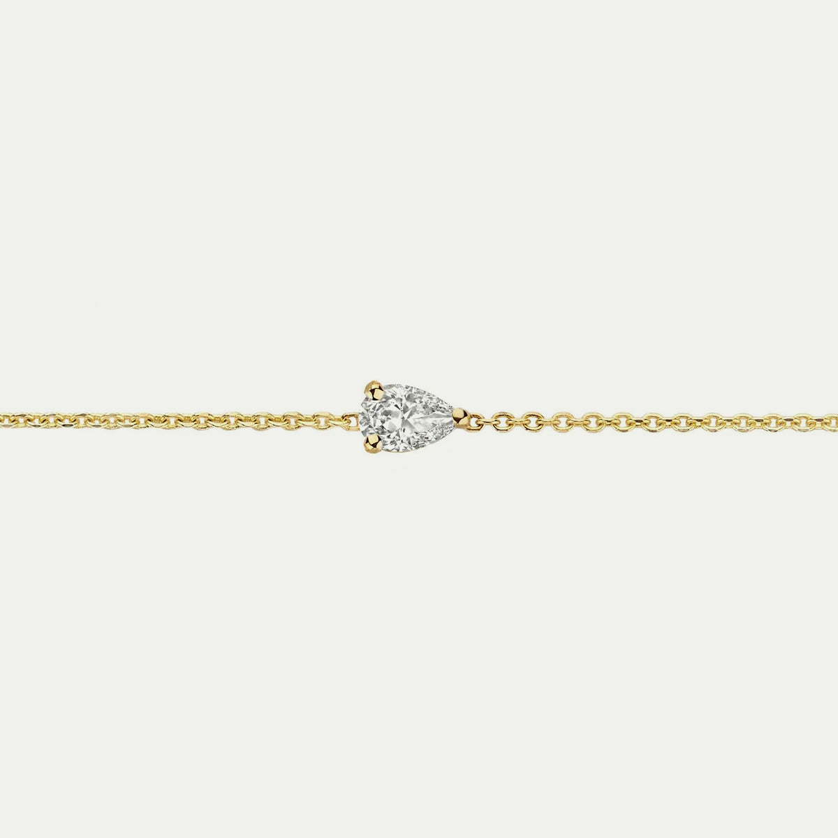Classic Fine Drop Pear Bracelet