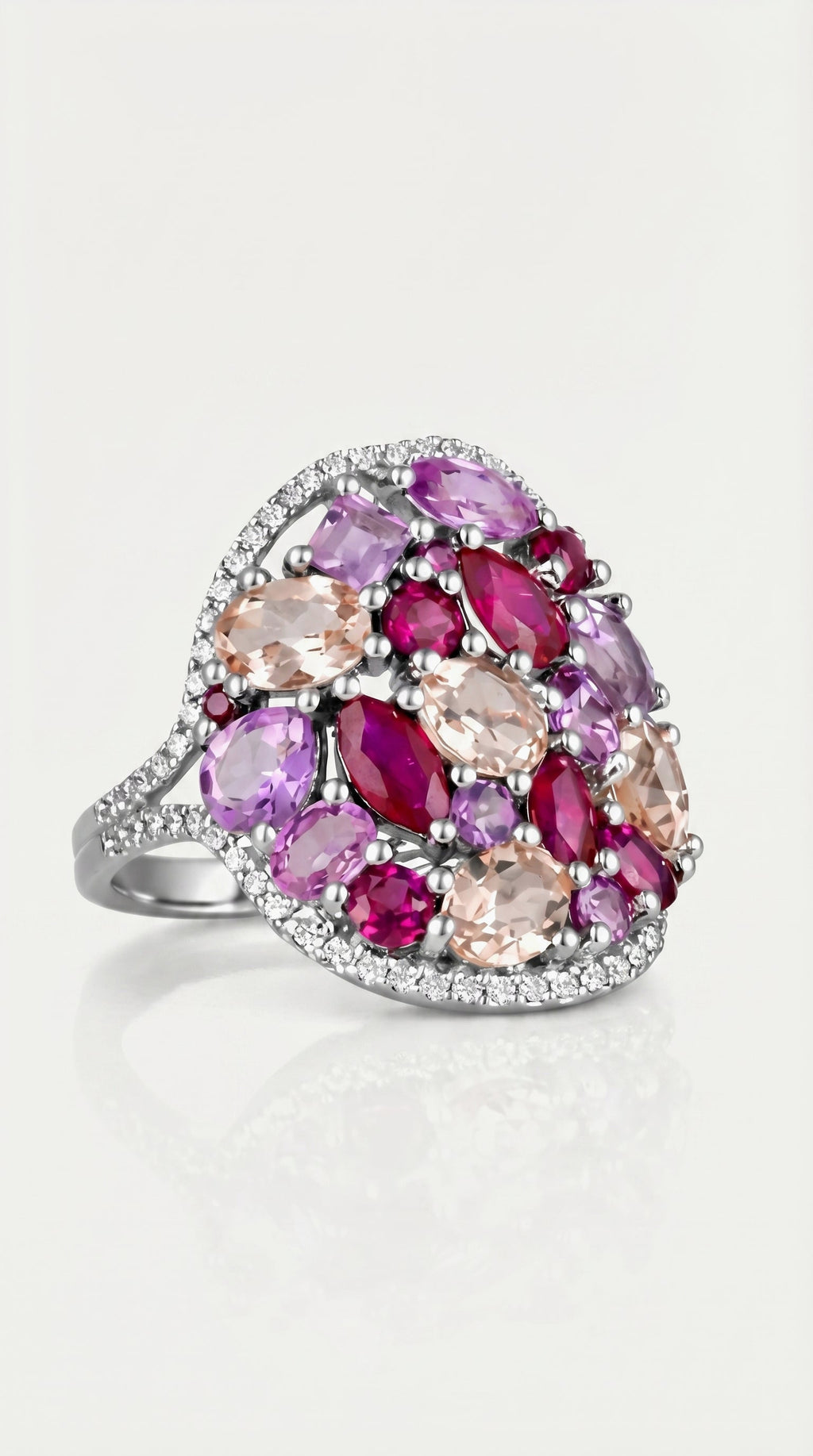 Mosaïque Éternelle Sapphires and Rubies Ring