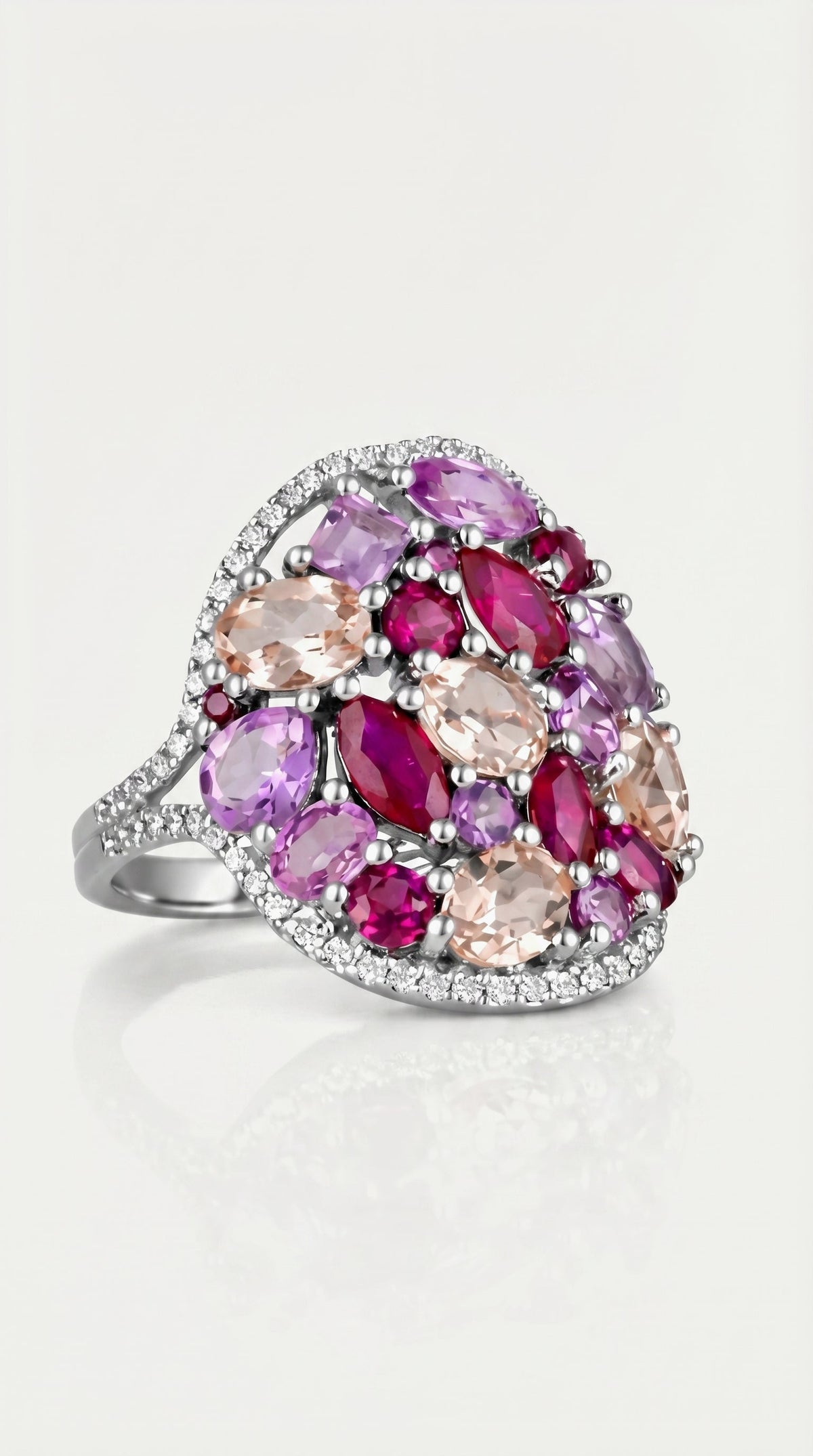 Mosaïque Éternelle Sapphires and Rubies Ring